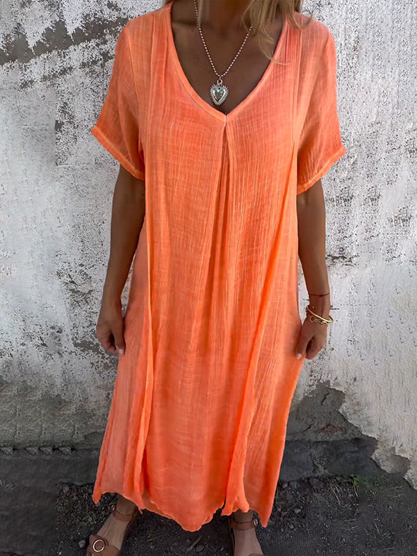 Melanie™ | Cotton and Linen Summer Dress